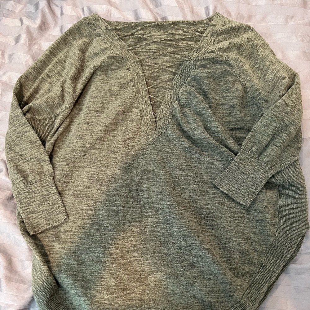 Army green sweater